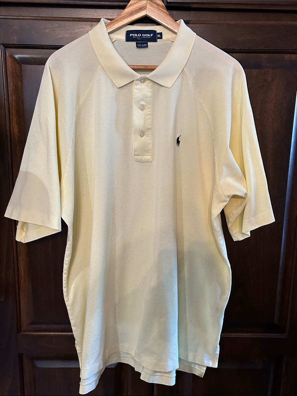 Polo Gold Sz XL Butter Yellow Polo Shirt